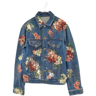 グッチ(Gucci)のGUCCI グッチ 433955 FLORAL DENIM JACKET 花柄 デニムジャケット フローラル インディゴブルー(Gジャン/デニムジャケット)