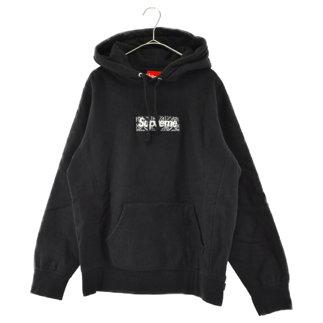 SUPREME シュプリーム 19AW Bandana Box Logo Hooded Sweatshirt バンダナ ボックスロゴ パーカー フーディー プルオーバー ブラック