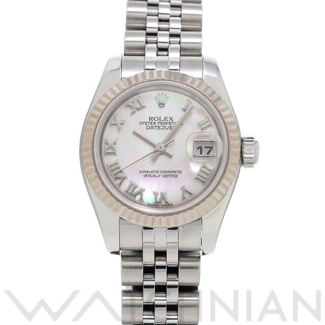 ROLEX - 中古 ロレックス ROLEX 179174NR D番(2005年頃製造) ホワイトシェル レディース 腕時計