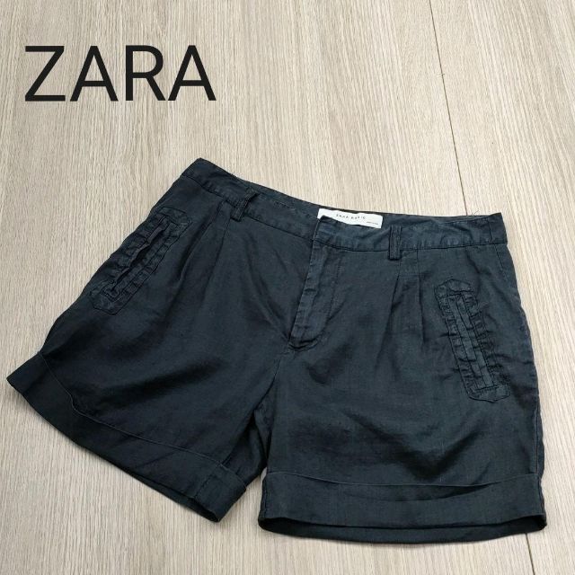 新品☆ZARA BASIC ザラ フリル付きフラワー柄バミューダパンツ