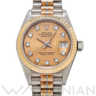 ロレックス(ROLEX)の中古 ロレックス ROLEX 69179G 89番(1985年頃製造) コパー /ダイヤモンド レディース 腕時計(腕時計)