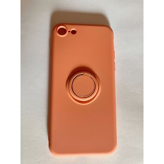 iPhone7/8用スマホリング付きケース オレンジ(iPhoneケース)