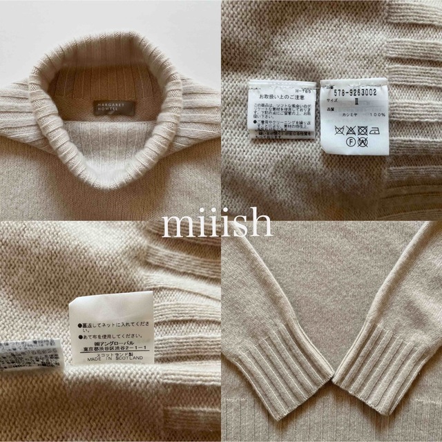 マーガレットハウエル スコティッシュカシミヤ100%タートルニット 8.3万