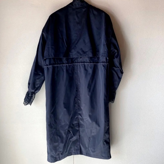 SHEIN ジッパーフロント レースカフス スプリングコート レディースのジャケット/アウター(スプリングコート)の商品写真