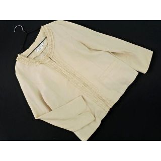 ロペピクニック(Rope' Picnic)のRope Picnic ロペピクニック リネン混 ノーカラー ジャケット size40/ベージュ ■◇ レディース(ノーカラージャケット)