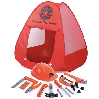 ❤️キッズテント❤️消防士 15点工具セット ごっこ遊び 室内 ポップアップ(知育玩具)