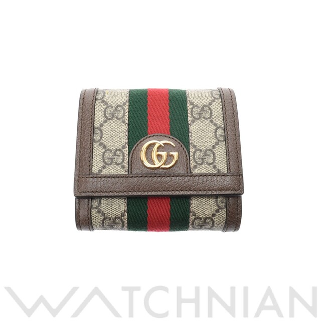 日本初の Gucci /レザー GGスプリームキャンバス ベージュ/エボニー