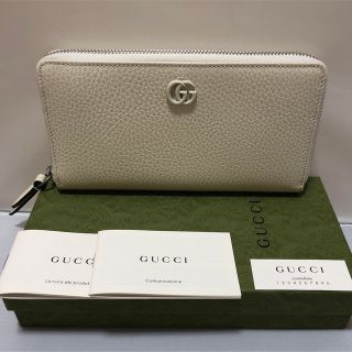 グッチ(Gucci)のGUCCI グッチプチマーモント長財布新作♪アイボリー新品未使用♪(財布)