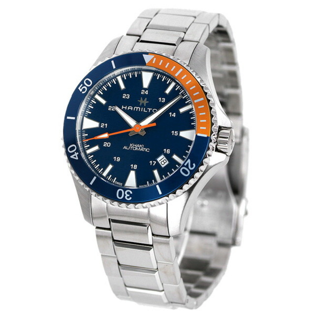 超お買い得！】 メンズ 腕時計 ハミルトン Hamilton H82365141 アナログ表示 ブルーxシルバー 自動巻き（H-10/手巻き付） HAMILTON  腕時計(アナログ)