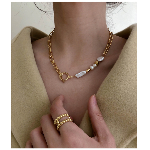 NATURAL BEAUTY BASIC(ナチュラルビューティーベーシック)のNo.N2301⌇pearl necklace ❪gold❫ ⌇ レディースのアクセサリー(ネックレス)の商品写真