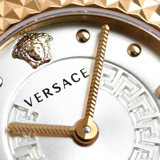 ヴェルサーチ VERSACE 腕時計 レディース VEAA00618 ミニ バニティ 27mm MINI VANITY 27mm クオーツ シルバーxピンクゴールド アナログ表示
