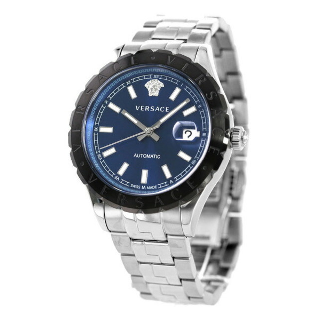 ヴェルサーチ VERSACE 腕時計 メンズ VEZI00219 ヘレニウム 42mm HELLENYIUM 42mm 自動巻き（手巻き付） ブルーxシルバー アナログ表示