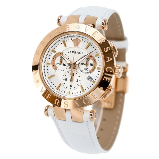 当店在庫してます！ VERSACE VERQ00220 メンズ 腕時計 ヴェルサーチ - VERSACE クオーツ アナログ表示 ホワイトxホワイト 腕時計(アナログ)
