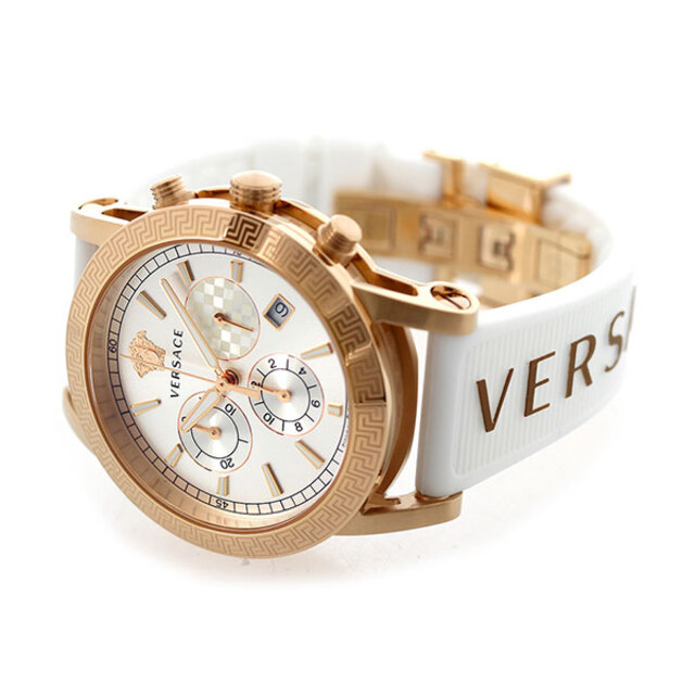 ヴェルサーチ VERSACE 腕時計 メンズ VELT01321 スポーツテック クロノグラフ 40mm Sport Tech Chronograph 40mm クオーツ シルバーxホワイト アナログ表示