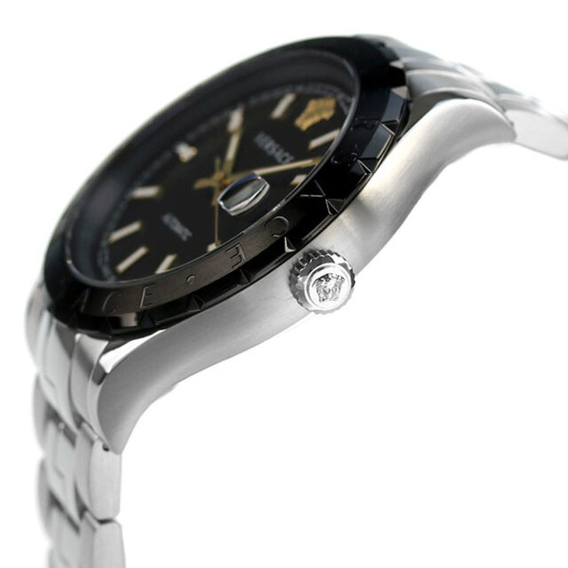 ヴェルサーチ VERSACE 腕時計 メンズ VEZI00321 ヘレニウム 42mm HELLENYIUM 42mm 自動巻き（手巻き付） ブラックxシルバー アナログ表示