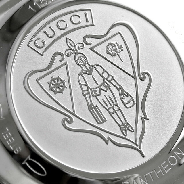 Gucci(グッチ)の【新品】グッチ GUCCI 腕時計 メンズ YA115235 パンテオン クオーツ ブラックxシルバー メンズの時計(腕時計(アナログ))の商品写真