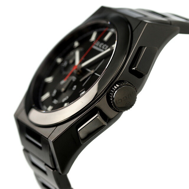 Gucci(グッチ)の【新品】グッチ GUCCI 腕時計 メンズ YA115237 パンテオン クオーツ ブラックxブラック メンズの時計(腕時計(アナログ))の商品写真