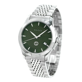 グッチ(Gucci)の【新品】グッチ GUCCI 腕時計 メンズ YA1264108 Gタイムレス 40mm G-TIMELESS 40ｍｍ クオーツ グリーンxシルバー アナログ表示(腕時計(アナログ))