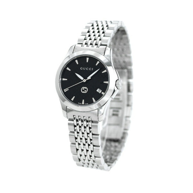Gucci - グッチ GUCCI 腕時計 レディース YA1265006 Gタイムレス 28mm G-TIMELESS 28mm クオーツ ブラックxシルバー アナログ表示
