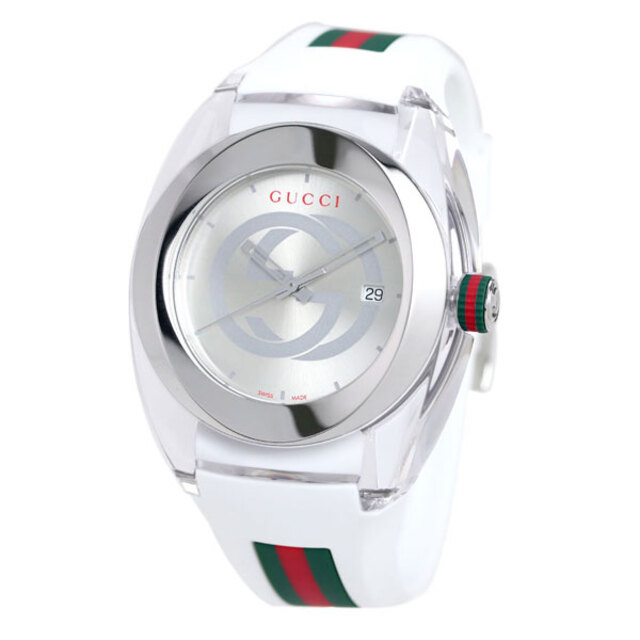 Gucci - グッチ 腕時計 メンズ YA137102A GUCCI クオーツ シルバーxホワイト アナログ表示