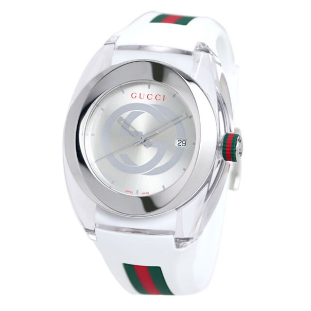 Gucci(グッチ)の【新品】グッチ GUCCI 腕時計 メンズ YA137102A シンク 46mm SYNC 46mm クオーツ シルバーxホワイト アナログ表示 メンズの時計(腕時計(アナログ))の商品写真