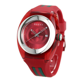 グッチ(Gucci)の【新品】グッチ GUCCI 腕時計 メンズ YA137103A シンク 46mm SYNC 46mm クオーツ レッドxレッド アナログ表示(腕時計(アナログ))