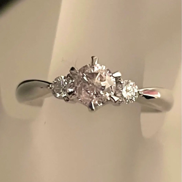 ハク様専用　天然ピンクダイヤモンドリング　0.415 レディースのアクセサリー(リング(指輪))の商品写真