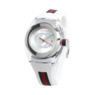 グッチ(Gucci)の【新品】グッチ GUCCI 腕時計 レディース YA137302 シンク 36mm SYNC 36mm クオーツ シルバーxホワイト アナログ表示(腕時計)