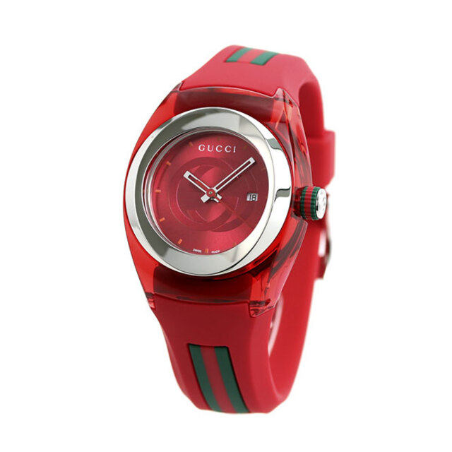 Gucci - グッチ 腕時計 レディース YA137303 GUCCI クオーツ レッドxレッド アナログ表示
