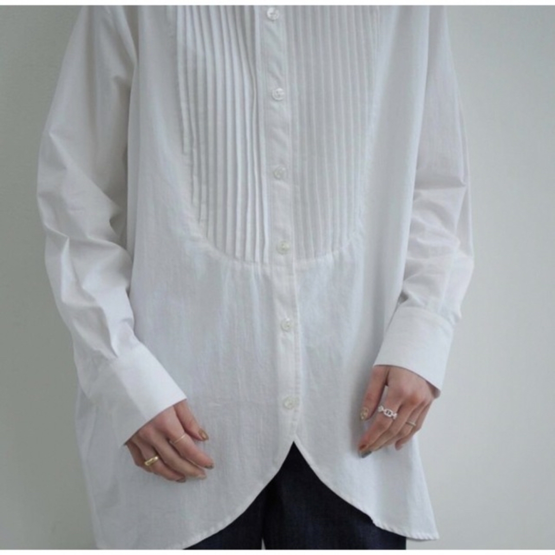 （完売）remcloset タキシードシャツ　ホワイト レディースのトップス(シャツ/ブラウス(長袖/七分))の商品写真