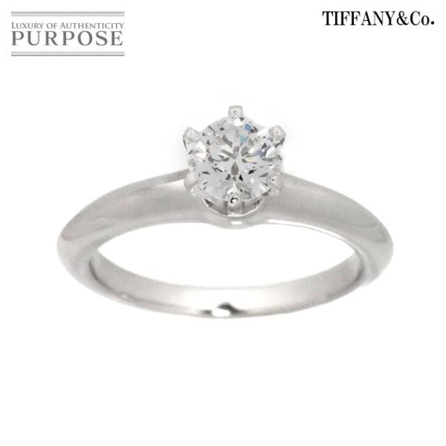 ティファニー TIFFANY&CO. ソリティア ダイヤ 0.54ct G/VS1/3EX 8号 リング Pt プラチナ【鑑定書付き】VLP 90179418