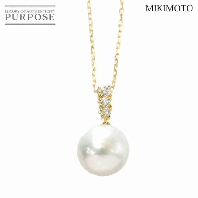 ミキモト MIKIMOTO 南洋真珠 11.0mm ダイヤ ネックレス 49cm K18 YG イエローゴールド 750 パール VLP 90181653