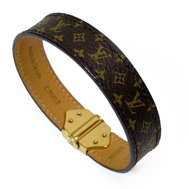 LOUIS VUITTON(ルイヴィトン)のルイ ヴィトン LOUIS VUITTON ブレスレット モノグラム ブラスレ スピリット レザー ブラウン ユニセックス M6689 送料無料【中古】 54912f レディースのアクセサリー(ブレスレット/バングル)の商品写真