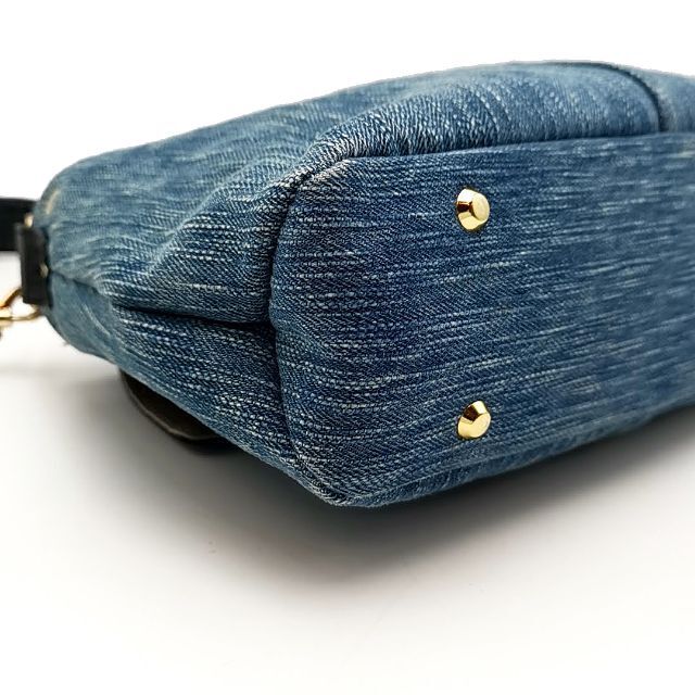 美品 アタオ ショルダーバッグ エルヴィ デニム 03-23021105 | www