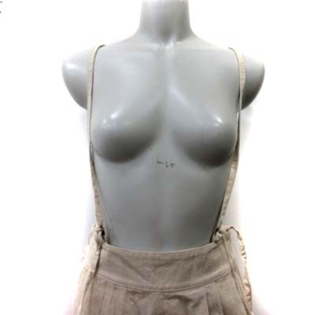 Ungrid(アングリッド)のアングリッド タイトスカート ひざ丈 サスペンダー M ベージュ /YI レディースのスカート(ひざ丈スカート)の商品写真
