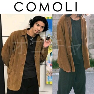 COMOLI - comoli コモリ シープスキンカシミヤライダースジャケット 