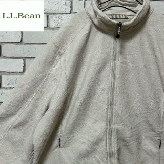 エルエルビーン(L.L.Bean)のシンプル L.L.Bean フリースジャケット 刺繍 アイボリー レディースXL(その他)