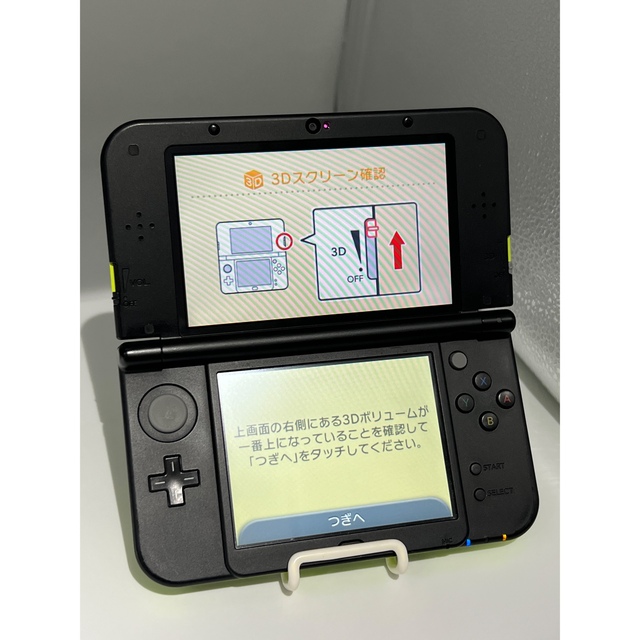 【液晶美品】Newニンテンドー3DS LL ライム ブラック 本体 任天堂