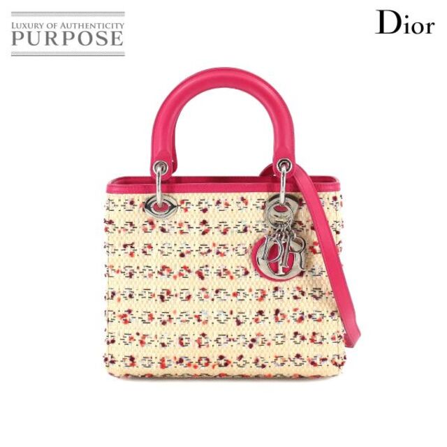 税込) レディディオール Dior Chiristian ディオール クリスチャン ... 超美品 ※レディディオール※ DIOR カナージュ 2way バッグ ピンク