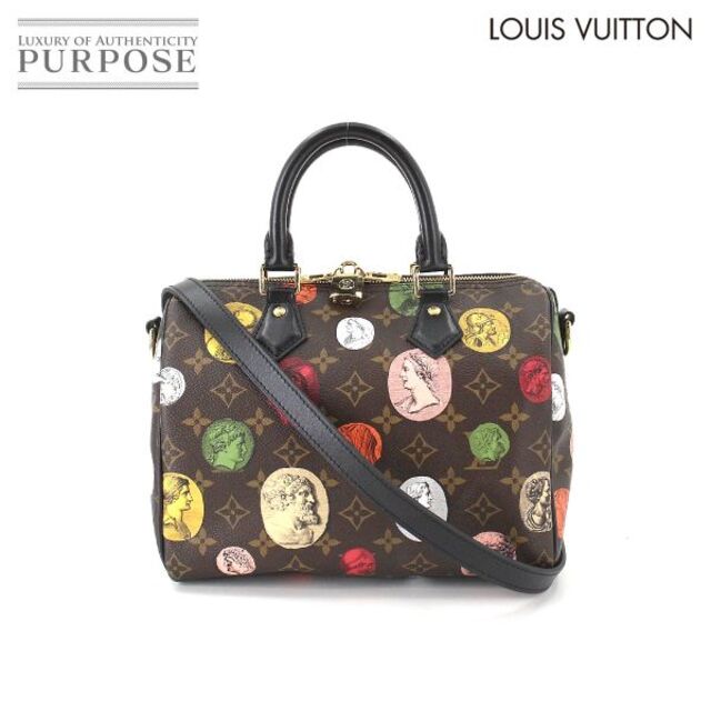 柔らかな質感の フォルナセッティ VUITTON LOUIS ヴィトン ルイ 展示品 未使用 VUITTON LOUIS モノグラムカメオ  90183162 VLP RFID M41113 ブラウン バッグ ハンド 2way 25 バンドリエール スピーディ ハンドバッグ 