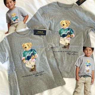 ラルフローレン(Ralph Lauren)の6t120cm グレー　読書ベア　ラルフローレン　兄弟親子コーデ(Tシャツ/カットソー)