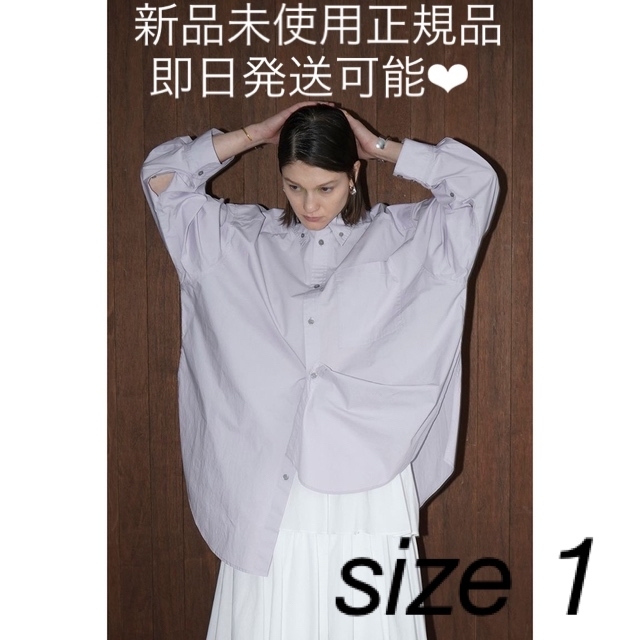 CLANE(クラネ)のCLANE♡HUGE SHIRT  LIGHTPURPLE  size1 新品 レディースのトップス(シャツ/ブラウス(長袖/七分))の商品写真