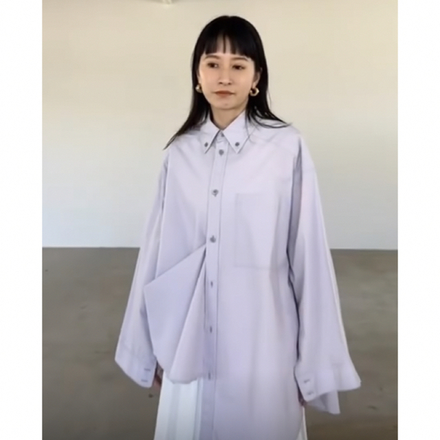 CLANE(クラネ)のCLANE♡HUGE SHIRT  LIGHTPURPLE  size1 新品 レディースのトップス(シャツ/ブラウス(長袖/七分))の商品写真