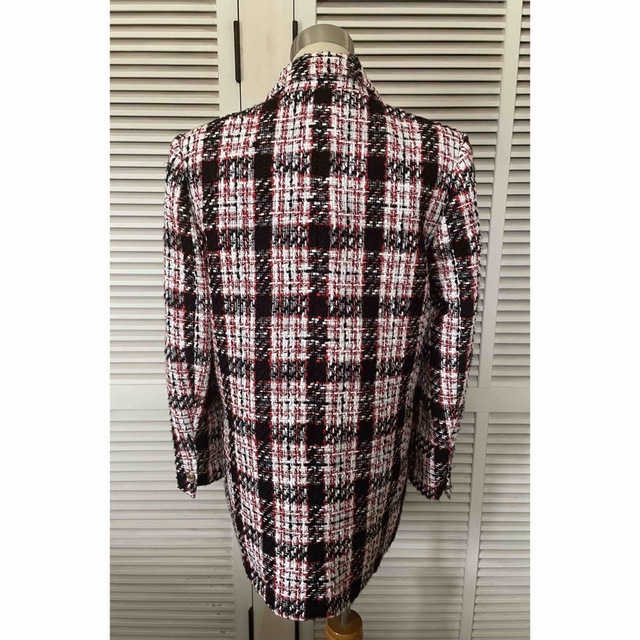 美品◇ZARA◇ツイードチェックロングジャケットコート◇Sサイズ 美品◇ZARA◇ツイードチェックロングジャケットコート◇Sサイズ
