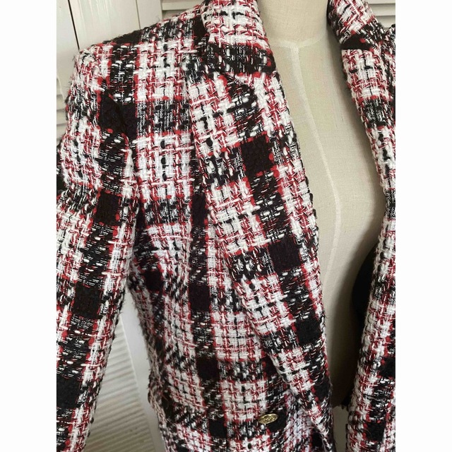 美品◇ZARA◇ツイードチェックロングジャケットコート◇Sサイズ 美品◇ZARA◇ツイードチェックロングジャケットコート◇Sサイズ