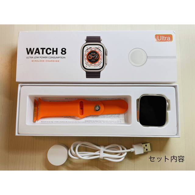 AppleWatch 風 スマートウォッチ kd99ultra オレンジ メンズの時計(腕時計(デジタル))の商品写真