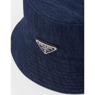 プラダ(PRADA)のPRADA DENIM BUCKET HAT NAVY ”XLサイズ”(ハット)