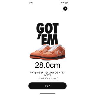 NIKE - コンセプツ x ナイキ SB ダンク ロー SP オレンジロブスター