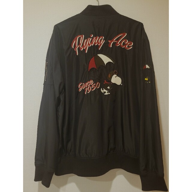 ロウブロウナックル×スヌーピー FLYING ACE MA-1ジャケット メンズのジャケット/アウター(ナイロンジャケット)の商品写真