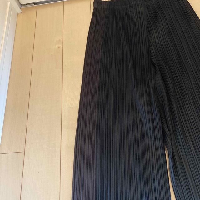 PLEATS PLEASE ISSEY MIYAKE(プリーツプリーズイッセイミヤケ)のプリーツプリーズ  ブラック+ブラウンのパンツ レディースのパンツ(カジュアルパンツ)の商品写真